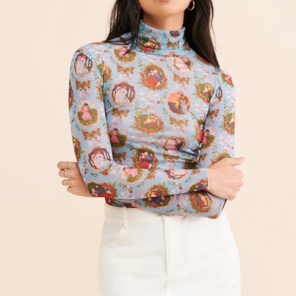 Rachel Antonoff Lillian Mesh Turtleneck